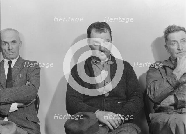 Farm Security clients during applications for aid..., Stockton, California, 1938. Creator: Dorothea Lange.