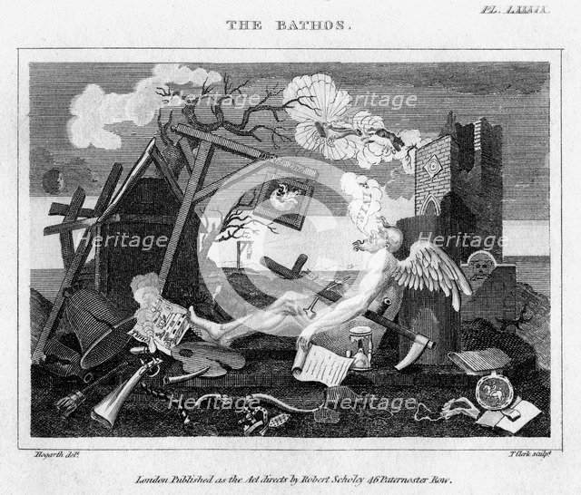 'The Bathos', 18th century.Artist: Thomas Clerk