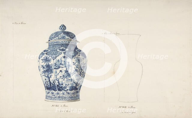 Design for Two Vases, ca. 1770-85. Creator: Anon.
