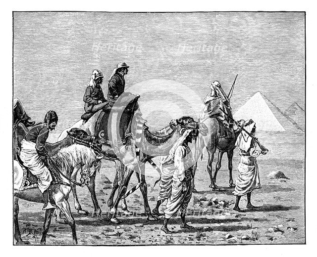 'The Prince of Wales at the Pyramids', c1861. Artist: Unknown
