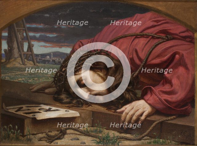 Christ Kissing the Cross, 1897-1898. Creator: Florian Cynk.