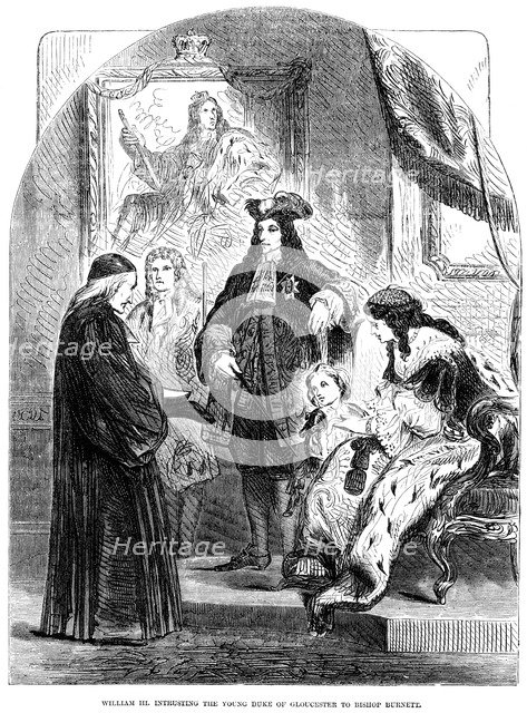 William III intrusting the young Duke of Gloucester to Bishop Burnett. Artist: Unknown