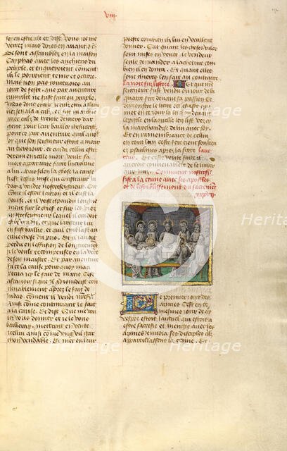 The Last Supper; Miroir Historial, about 1475. Creator: Unknown.