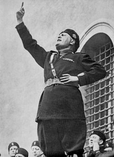 Benito Mussolini, Italian fascist dictator, c1930s. Artist: Unknown