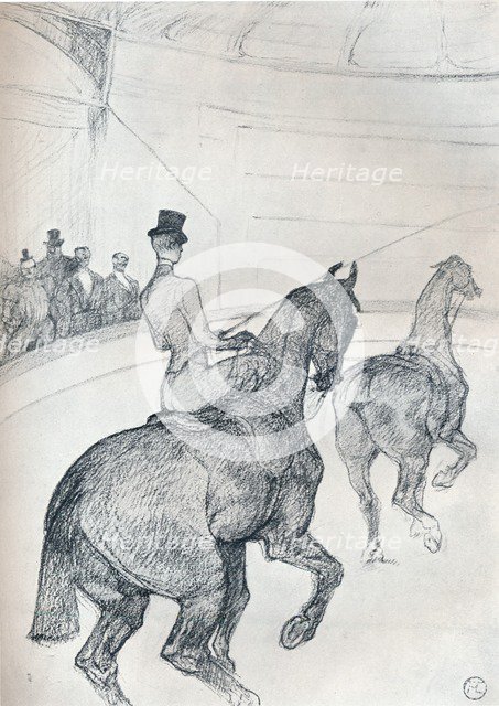 'Trick-rider driving tandem', c1899 (1934). Artist: Henri de Toulouse-Lautrec.
