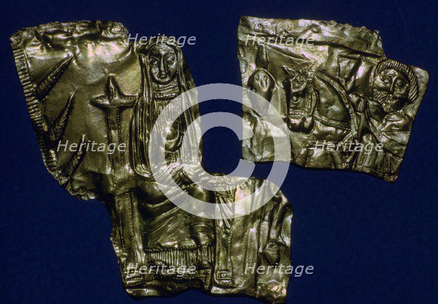 Scythian goldwork from a burial in southern Russia, 7th-2nd century BC. Artist: Unknown