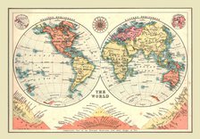 The World in Hemispheres, 1902.  Creator: Unknown.