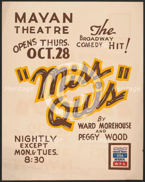 Miss Quis, Los Angeles, 1937. Creator: Unknown.