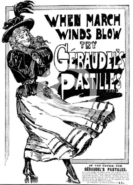 Advertisement for Géraudel's Pastilles, 1898. Creator: Unknown.