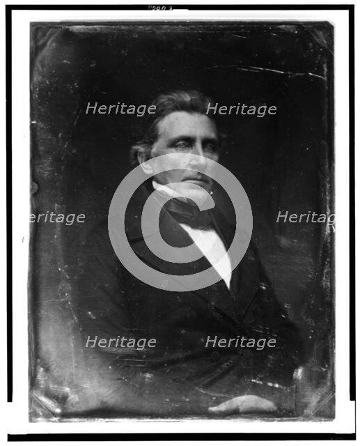 William McKendree Gwin, half-length portrait, three-quarters to the right, between 1844 and 1860. Creator: Mathew Brady.