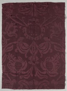 Silk Fragment, late 1600s. Creator: Unknown.