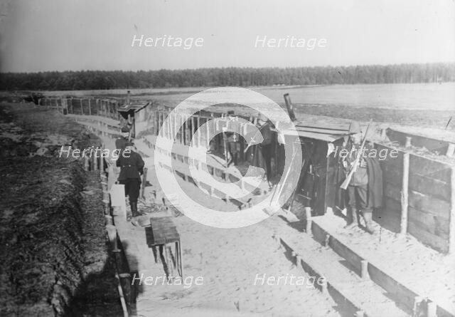 Landwehr in trenches near Suwalki, between 1914 and c1915. Creator: Bain News Service.