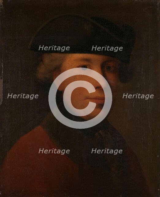 Man with a wooden hat, probably 18th century. Creator: Unknown.