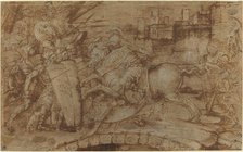 Horatius Cocles Defending Rome, 16th century. Creator: Unknown.