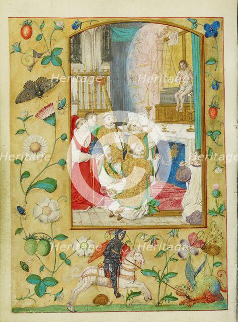 The Mass of Saint Gregory; Book of Hours, about 1500. Creator: Workshop of Gerard Horenbout.