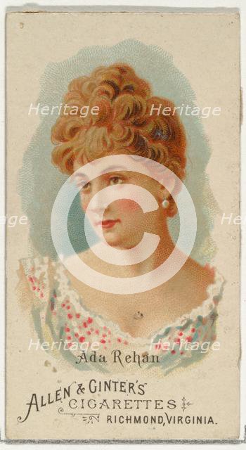 Ada Rehan, from World's Beauties, Series 1 (N26) for Allen & Ginter Cigarettes, 1888., 1888. Creator: Allen & Ginter.