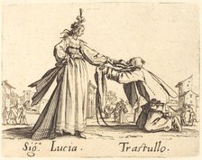 Signa. Lucia and Trastullo, c. 1622. Creator: Jacques Callot.