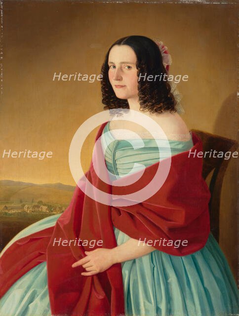 Portrait of Mária Szmrecsányi, 1844. Creator: Jozef Bozetech Klemens.