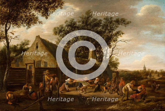 Peasants Dancing at an Inn, c1650-1679. Creator: Jan Steen.