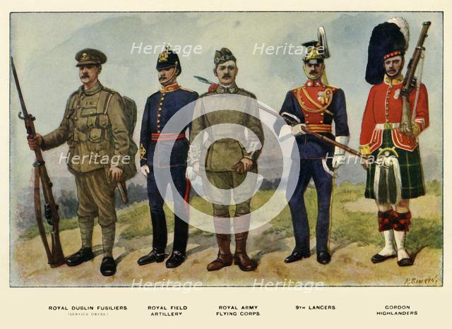 'Types of the British Army', 1919. Creator: Richard Simkin.