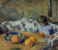 Interior with Aline, 1881. Creator: Gauguin, Paul Eugéne Henri (1848-1903).
