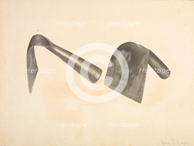 Amana Dough Trough Scrapers, c. 1939. Creator: Harley Kempter.