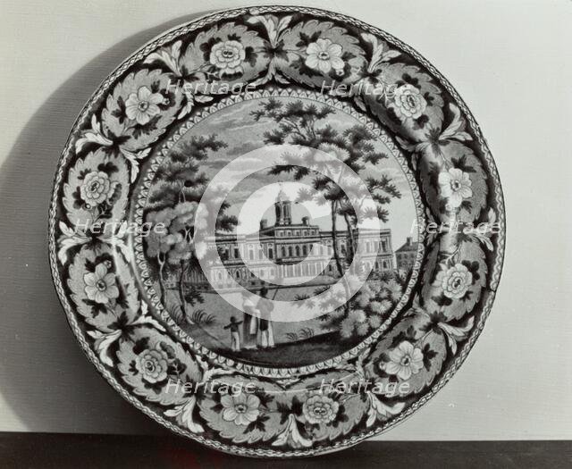 Plate - "City Hall, New York", c. 1936. Creator: Helmut Hiatt.