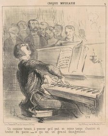Un monsieur tenant a prouver qu'il peut ..., 19th century. Creator: Honore Daumier.