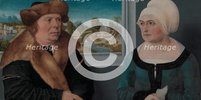 Portrait of a Man and His Wife (Lorenz Kraffter and Honesta Merz?), 1512. Creator: Ulrich Apt the Elder.