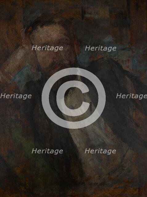 Male Portrait-two-sided painting, c1905. Creator: Olga Boznanska.