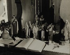 Religious objects and an improved altar in the bedroom of Mrs. Watson..., Washington, D.C., 1942. Creator: Gordon Parks.