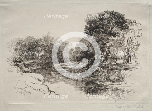 A River in Ireland, 1864. Creator: Francis Seymour Haden (British, 1818-1910).