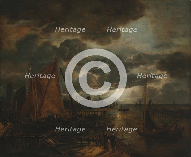 River in Moonlight, 1640-1649. Creator: Aert van der Neer.