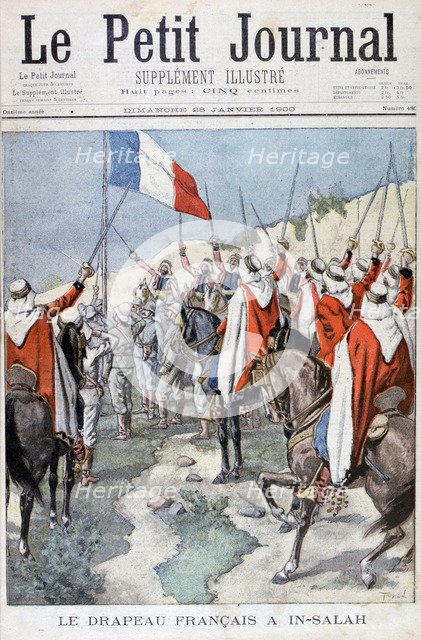 The French flag in In Salah, Algeria, 1900. Artist: Unknown