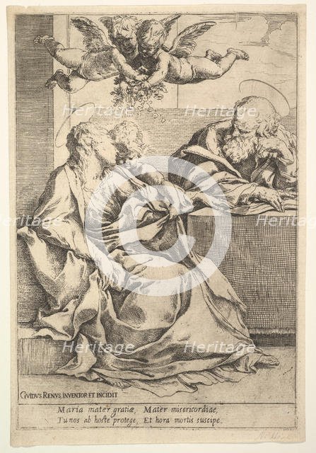 The Holy Family with Two Angels. Creator: Guido Reni.