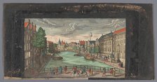 View of the Kloveniersburgwal and the Waag on the Nieuwmarkt in Amsterdam, 1700-1799. Creator: Anon.