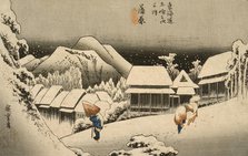 Evening Snow at Kambara, between circa 1833 and circa 1834. Creator: Ando Hiroshige.