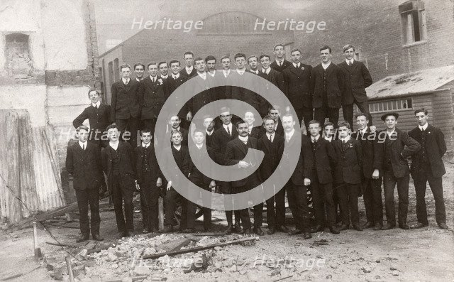 Rowntree boys in their best clothes pose for a group photo, 1910. Artist: Unknown