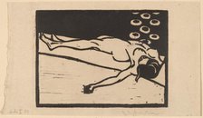 Reclining Nude, 1905. Creator: Ernst Kirchner.