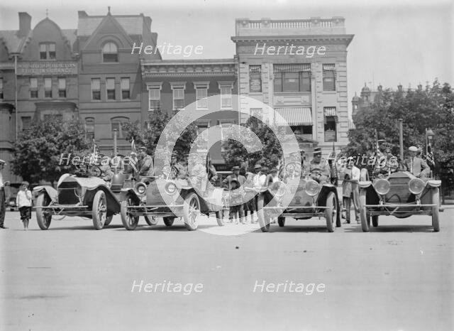 U.S. Army - Motorized Anti-Aircraft Battery, 1910. Creator: Harris & Ewing.