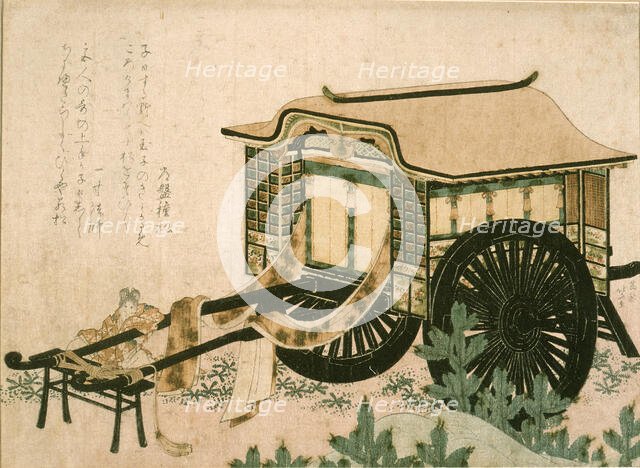 Nobleman's Cart, 19th century. Creator: Hokusai.
