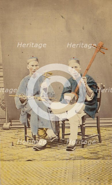 Two Musicians, 1870s. Creator: Unknown.
