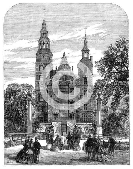 The Prince and Princess of Wales at at the gate of Rosenborg Castle, 1864. Creator: Unknown.