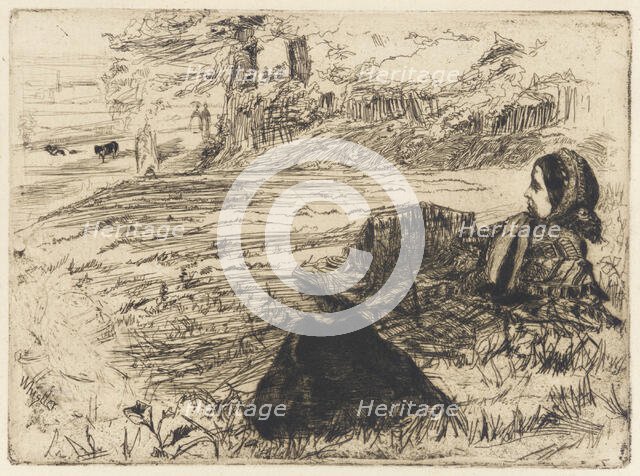 Nursemaid and Child, 1859. Creator: James Abbott McNeill Whistler.