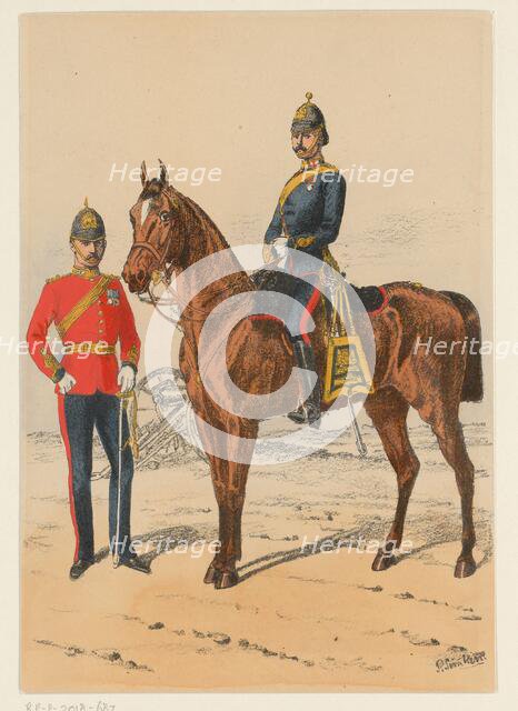 Two British soldiers, 1875-1925. Creator: Richard Simkin.