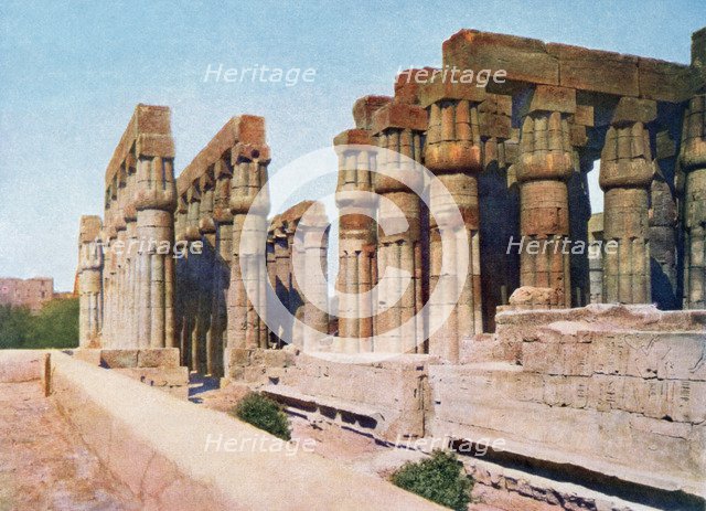 The Colonnade of Amenhotep III, Temple of Luxor, Egypt, 20th century. Artist: Unknown