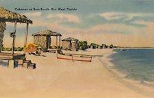 'Cabanas on Rest Beach, Key West, Florida', c1940s. Artist: Unknown.