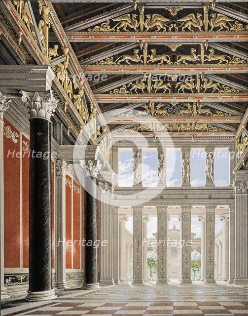 The Orianda Palace in the Crimea. Interior Perspective of the Great Hall, 1846.