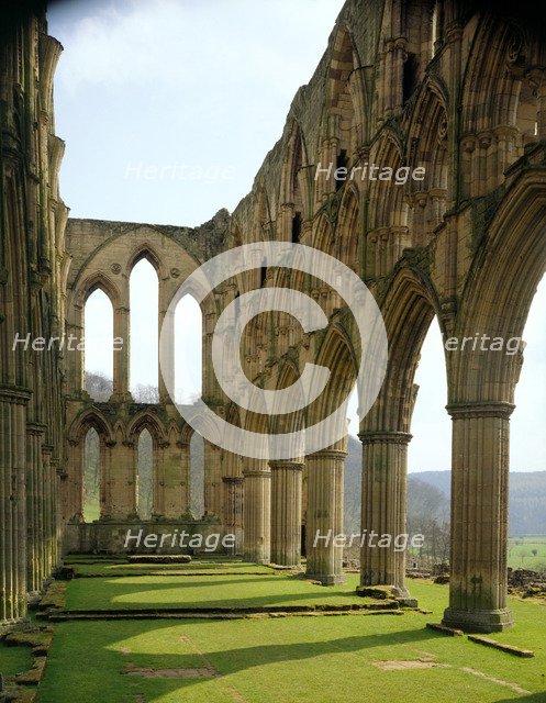 Chancel of the church at the Cistercian monastery of Rievaulx Abbey, North Yorkshire, 1994. Artist: Paul Highnam