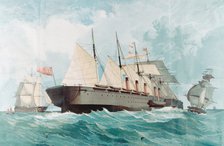 SS 'Great Eastern', IK Brunel's great steam ship, 1858. Artist: Unknown